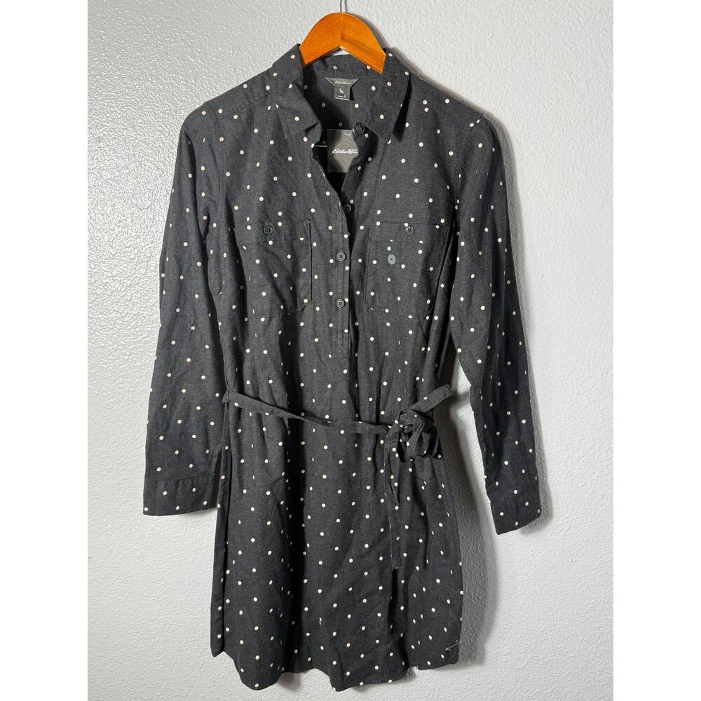 Eddie Bauer Stines Hadley Dress Poka Dot Size 6 NWT Preppy Cute Belted $80